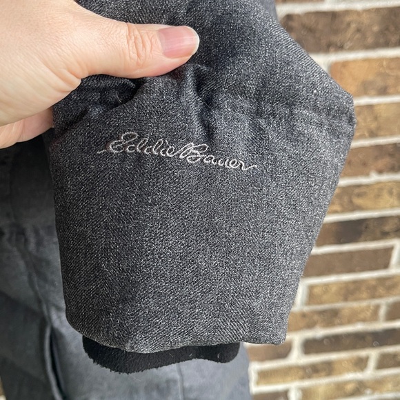 Eddie Bauer Gray Long Down Winter Hooded Coat 
Women's Gray Puffer - Picture 11 of 16